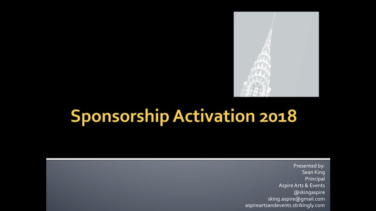 Aspire Webinar Series: Sponsorship Activation 2018