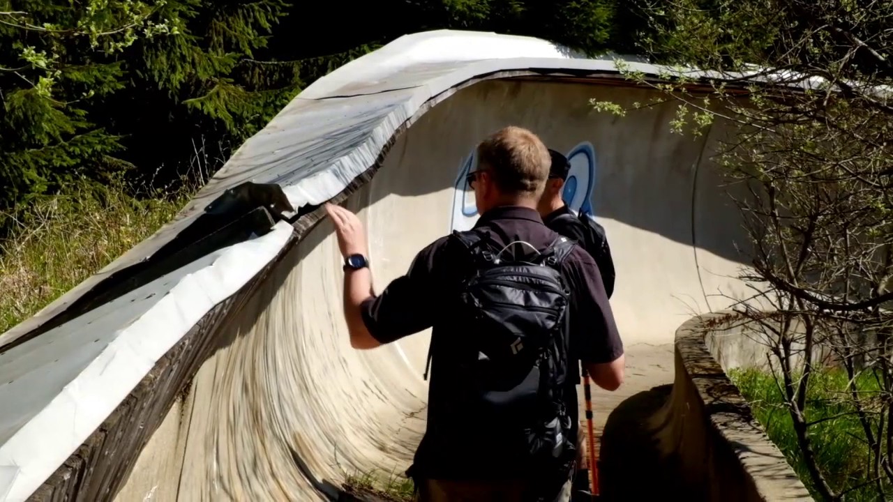 Die Rennrodelbahn von Oberwiesenthal/ The old toboggan run in the Ore Mountains