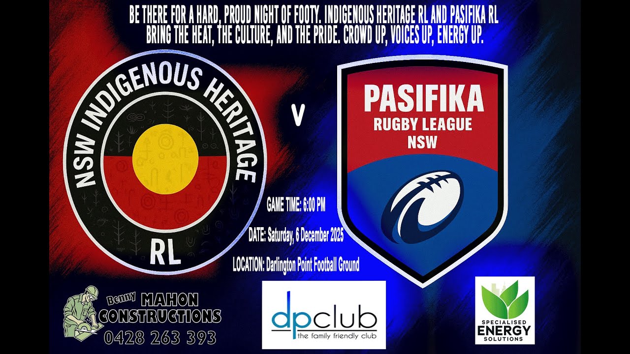 Indigenous Heritage RL VERSE Pasifika RL - 6:00 PM - Sat, 6 Dec 2025 - Darlington Point