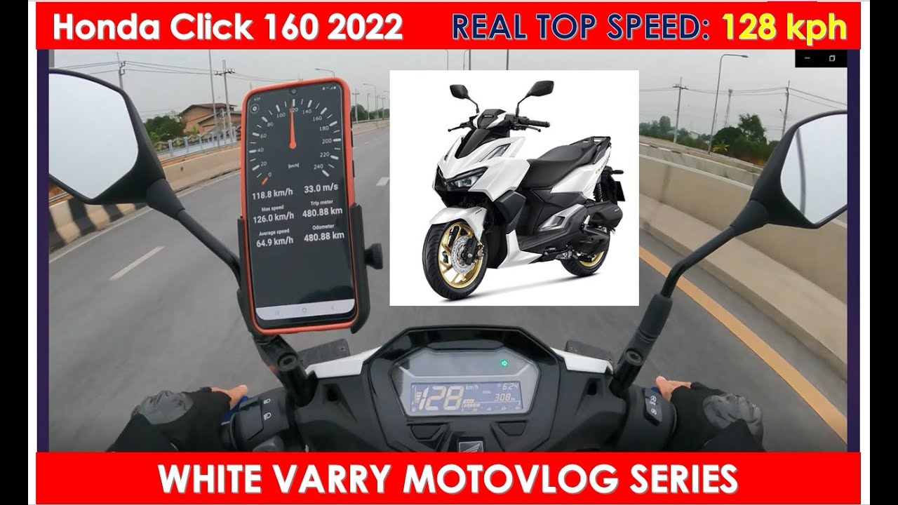 Honda Click 160 2022:  Actual Road Speed Test/Reached 128kph as top speed