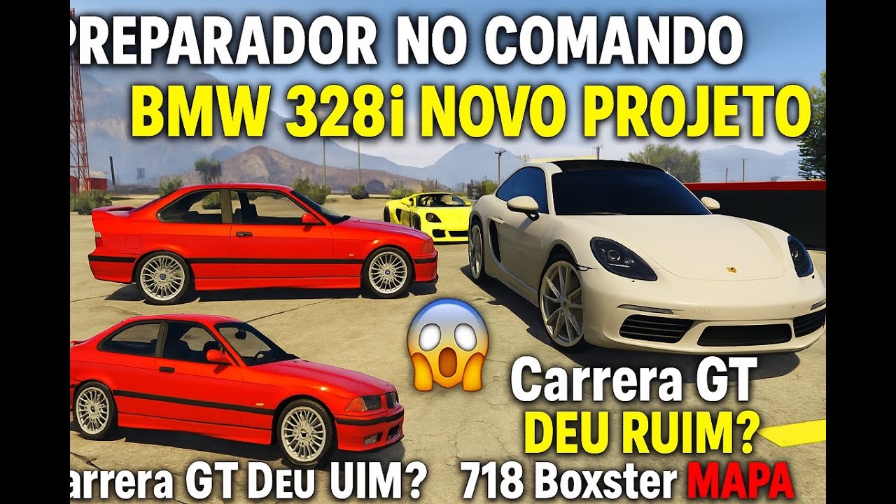 PREPARADOR NO COMANDO! BMW 328i NOVO PROJETO + Carrera GT DEU RUIM? 😳 718 Boxster MAPA INSANO