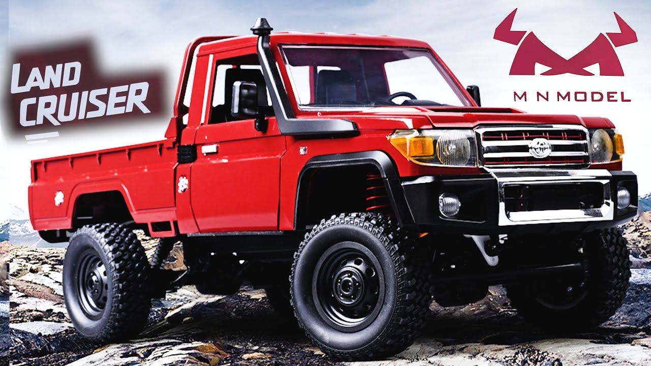 Распаковка и тестирование модели Toyota Land Cruiser 79 MN82, радиоуправляемый гусеничный трактор 4k