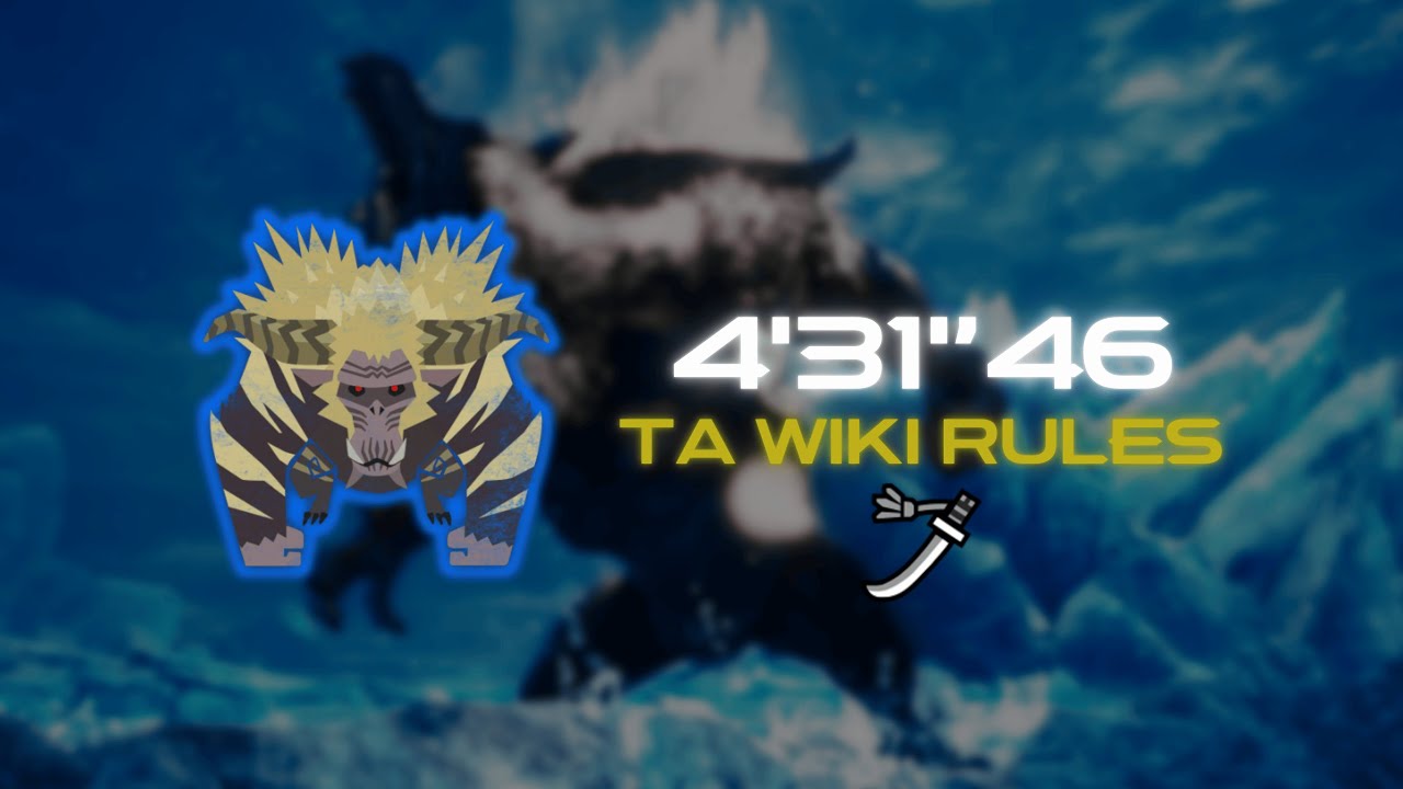 Tempered Furious Rajang Longsword Solo | 4’31”46 | TA Wiki Rules | MHWIB | 激昂したラージャン 太刀