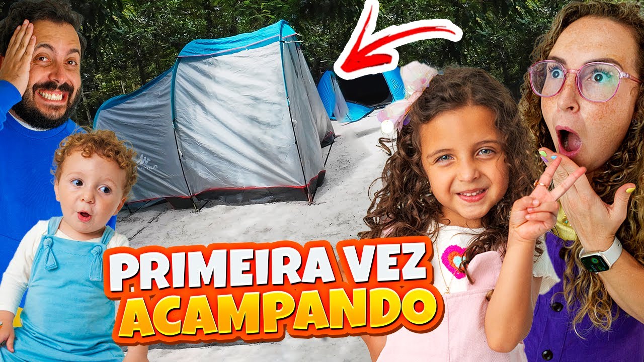 PRIMEIRA VEZ DA BELLA E LUCCA ACAMPANDO COM BARRACA - FAMÍLIA BELLA E LUCCA SHOW