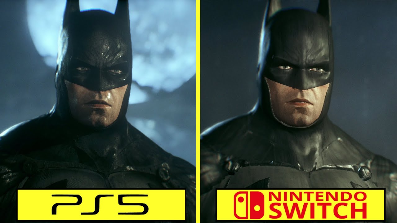 Batman Arkham Knight: сравнение графики Nintendo Switch и PS5 (трилогия Batman Arkham)