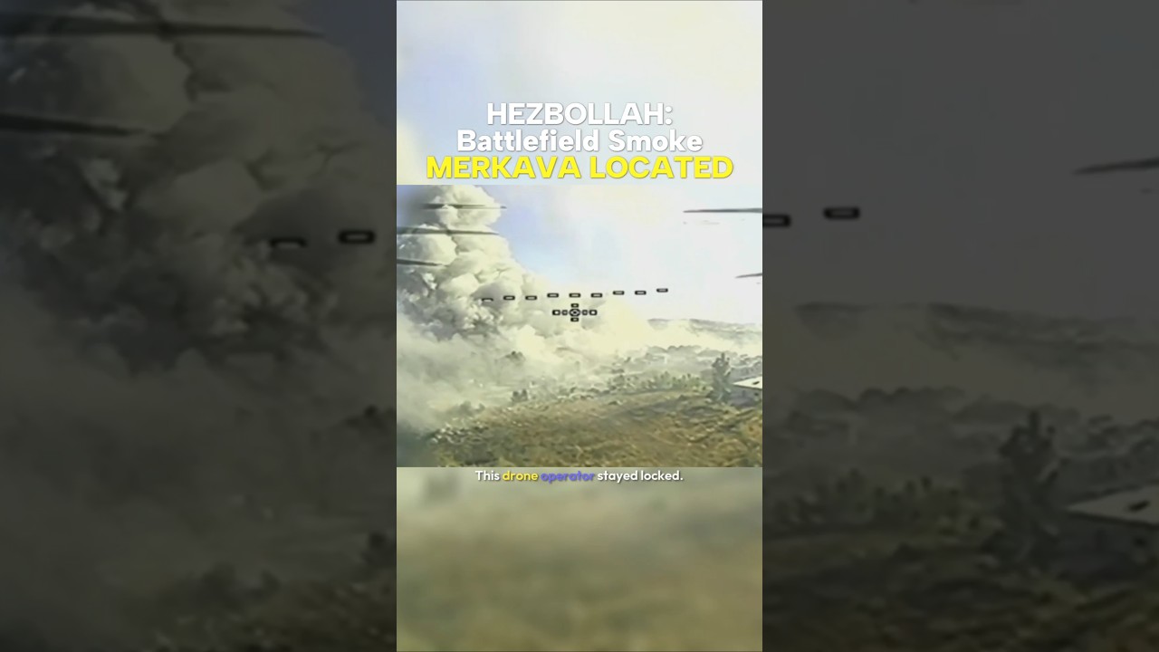 🟡 FPV drone locks onto Merkava tank through smoke