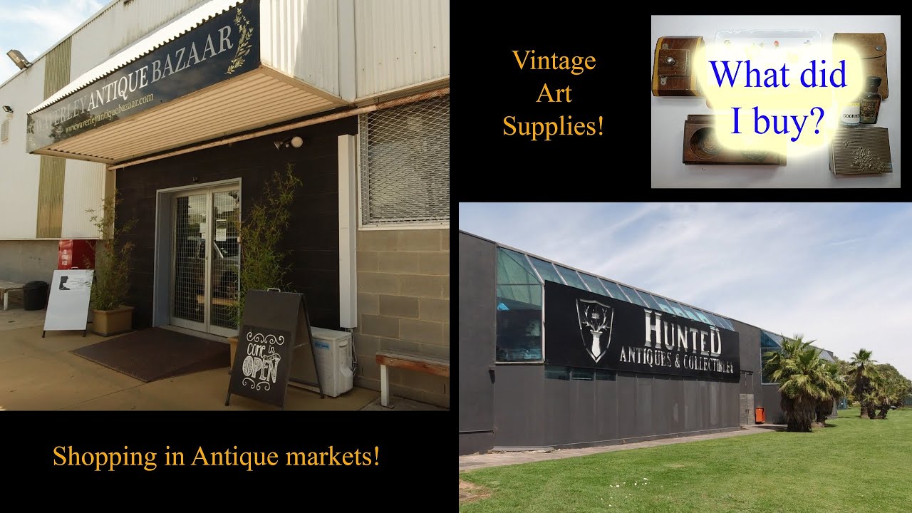 SHOPPING for VINTAGE ART SUPPLIES in ANTIQUE MARKETS + HAUL