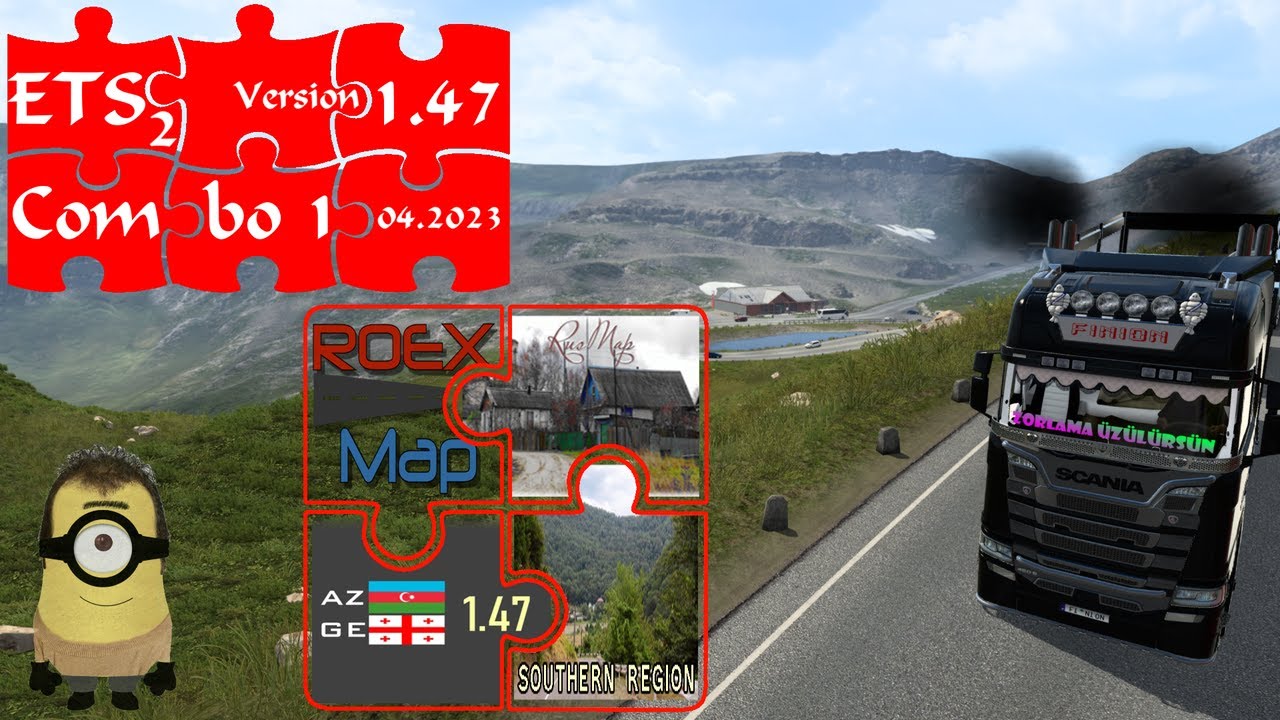 ETS2 1.47 - Map-Combo 1 (04.2023) by Finion #roextended #rusmap #ets2 #kombo #combo