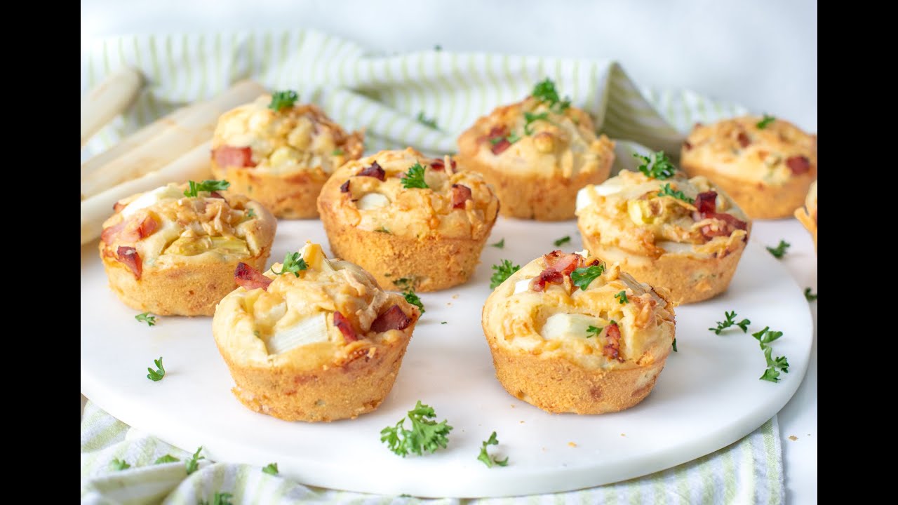 Asperge muffins met ham en kaas | Recept | Betty's Kitchen