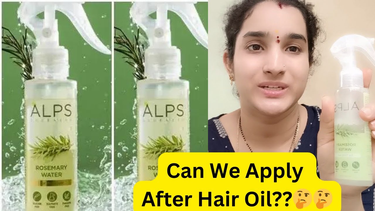 How to Apply on oiled Hair #Alps Goodness Rosemary Water on Hair | Akhila in telugu#rosemary