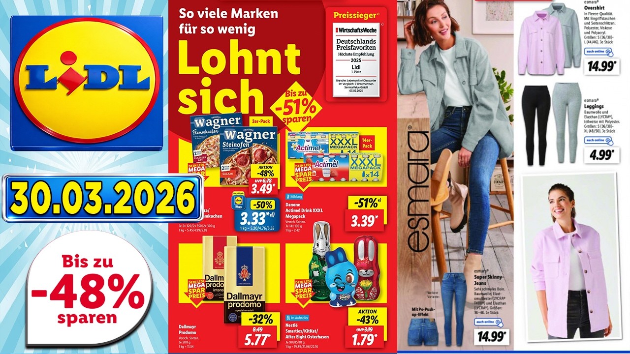 LIDL Prospekt Diese Woche &ndash; G&uuml;ltig von 30.03.2026 - Angebote werbung