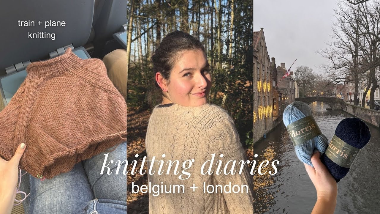 Вязальные дневники ♥︎ путешествую по Бельгии и Лондону со своими незаконченными проектами