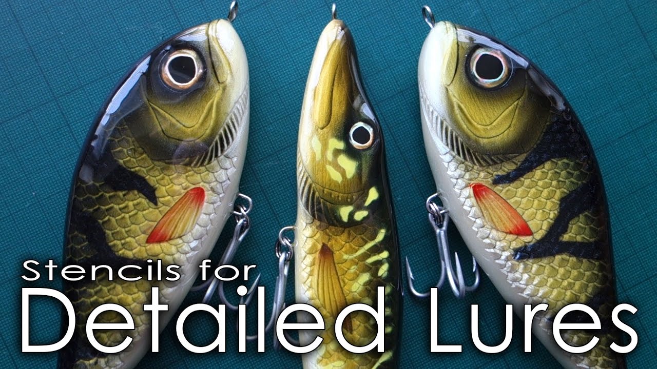 How to make stencils for detailed lures.  Paul Adams lure giveaway winner.