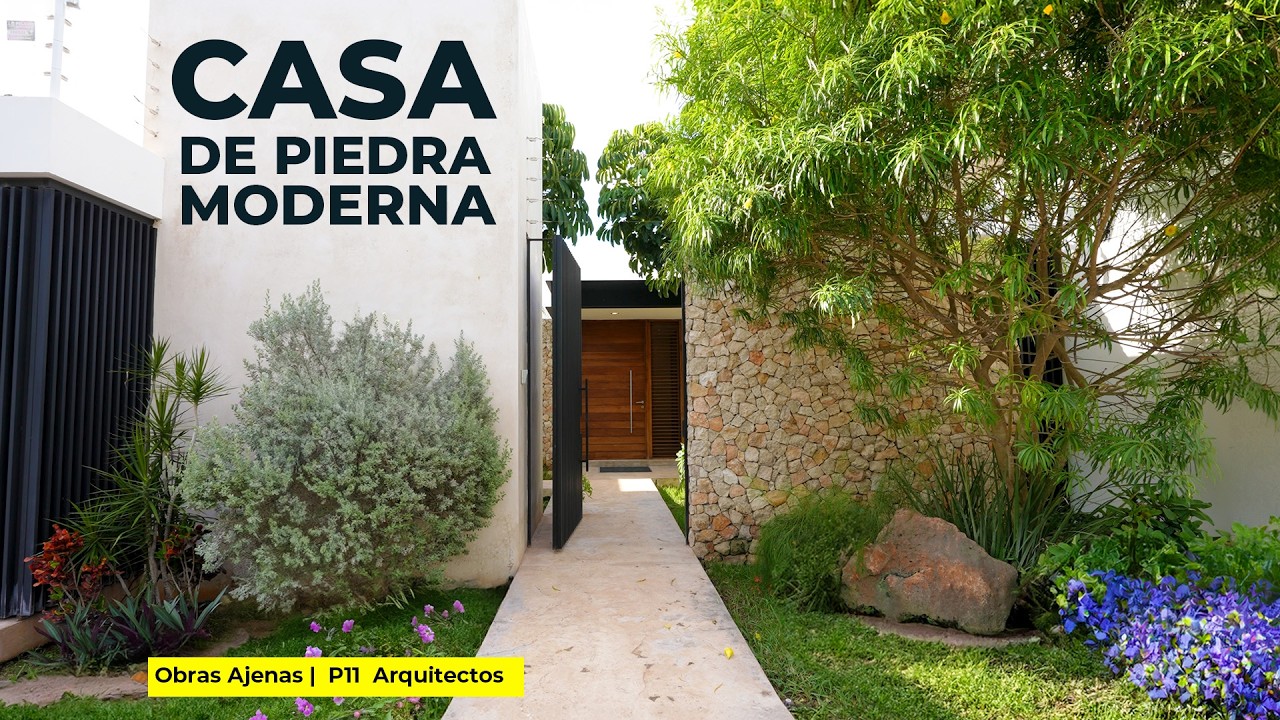 CASA DE PIEDRA MODERNA con materiales de la región de Mérida | OBRAS AJENAS | P11 ARQUITECTOS