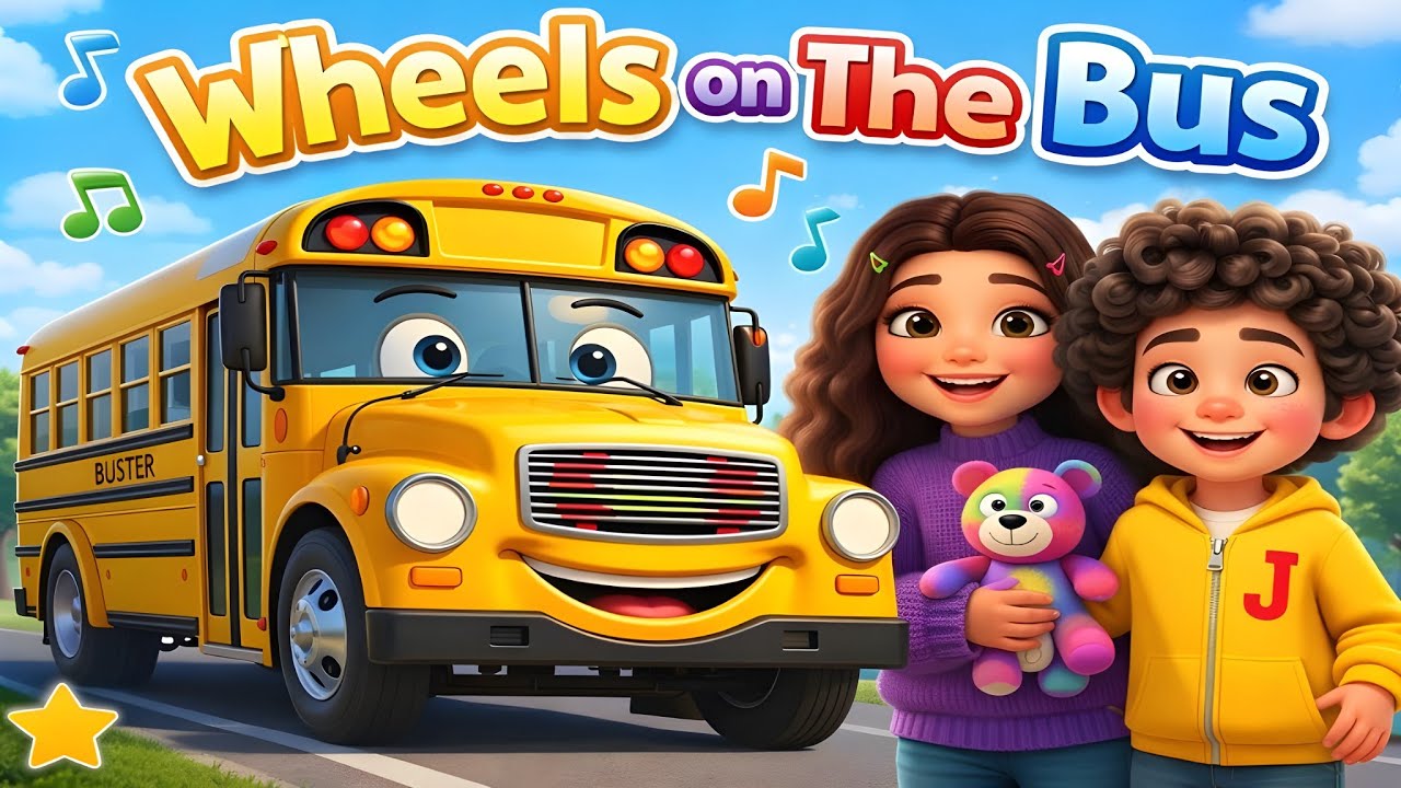 The Wheels On The Bus | Brand New Version for Kids | Funny Nursery Rhyme