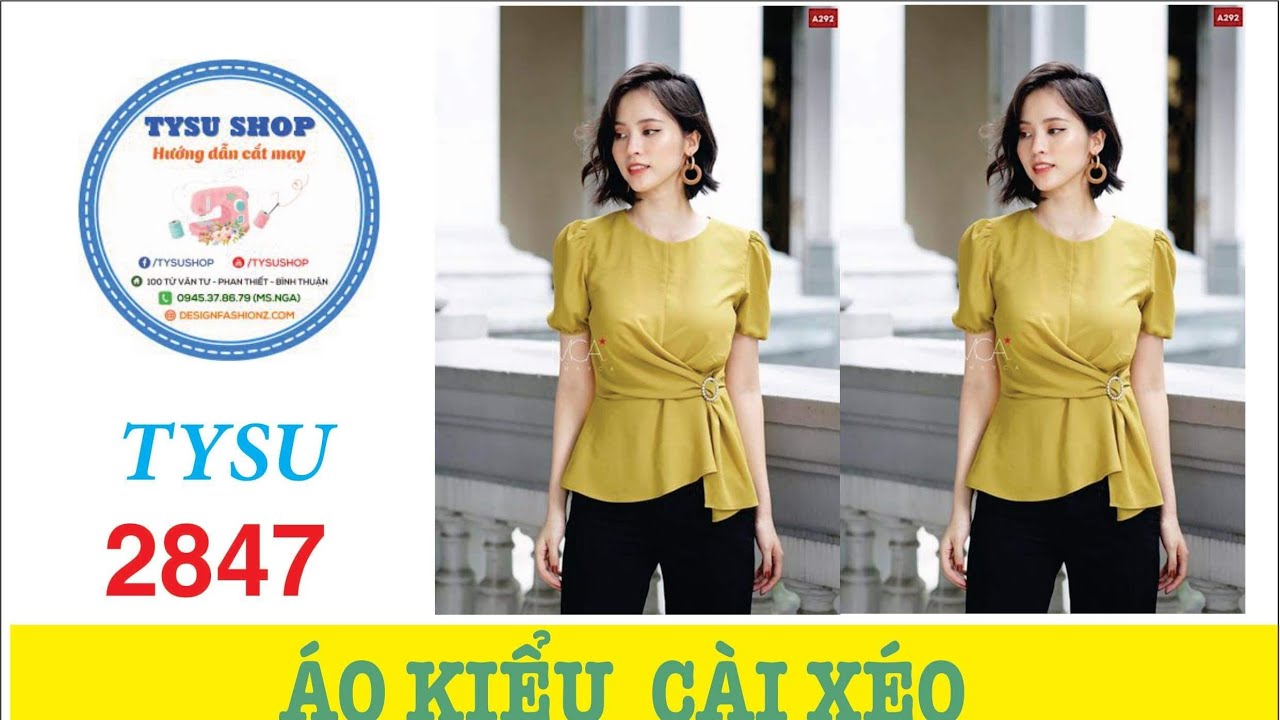 Hướng Dẫn Cắt May Áo Kiểu Cài Xéo TYSU SHOP 2847