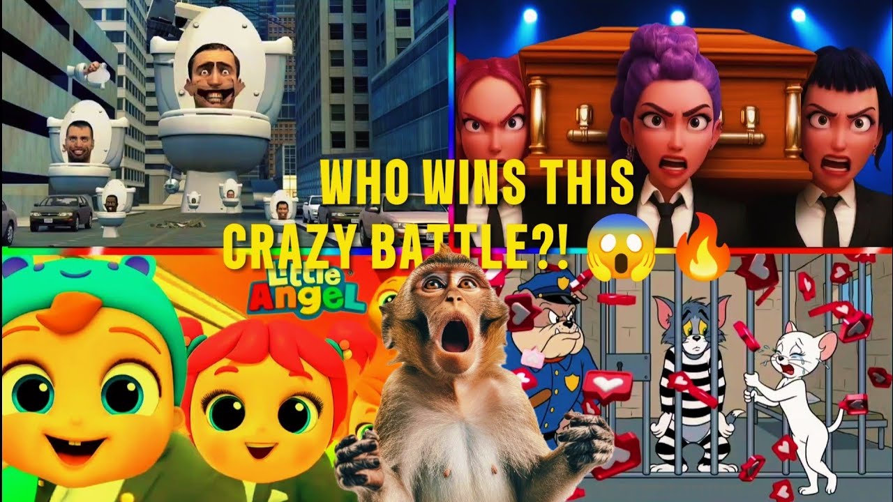 Tom and Jerry 🐱🐭 🆚 Little Angel 👶🎵 🆚 Skibidi Toilet 🚽🧻 🆚 Q-pop 🎤✨