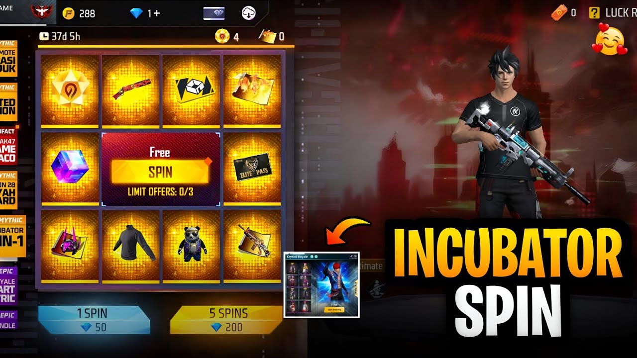 Incubator Spin Exclusive Bundle Unlocked from & Crystal Royale Spin Indonesia Server