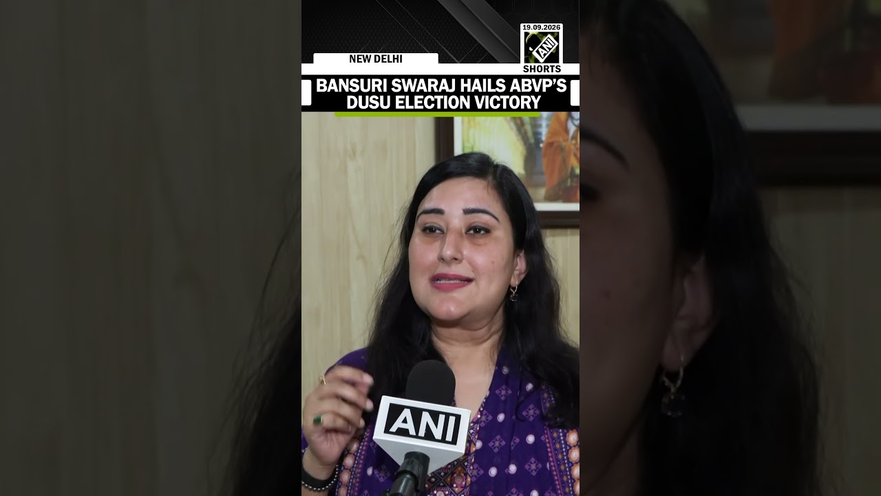 Posłanka BJP Bansuri Swaraj chwali zwycięstwo ABVP w wyborach do samorządu studenckiego DUSU, twi...