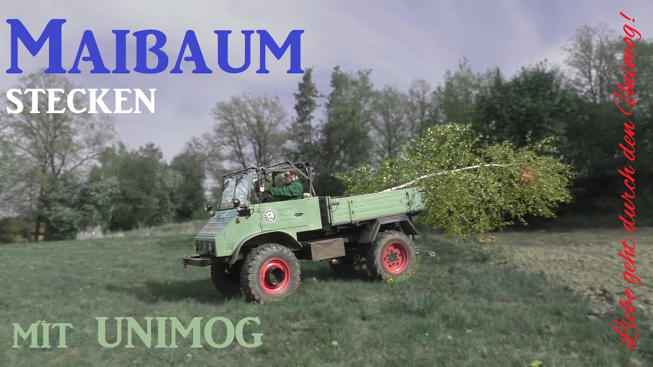 Maibaum stecken mit Unimog 411