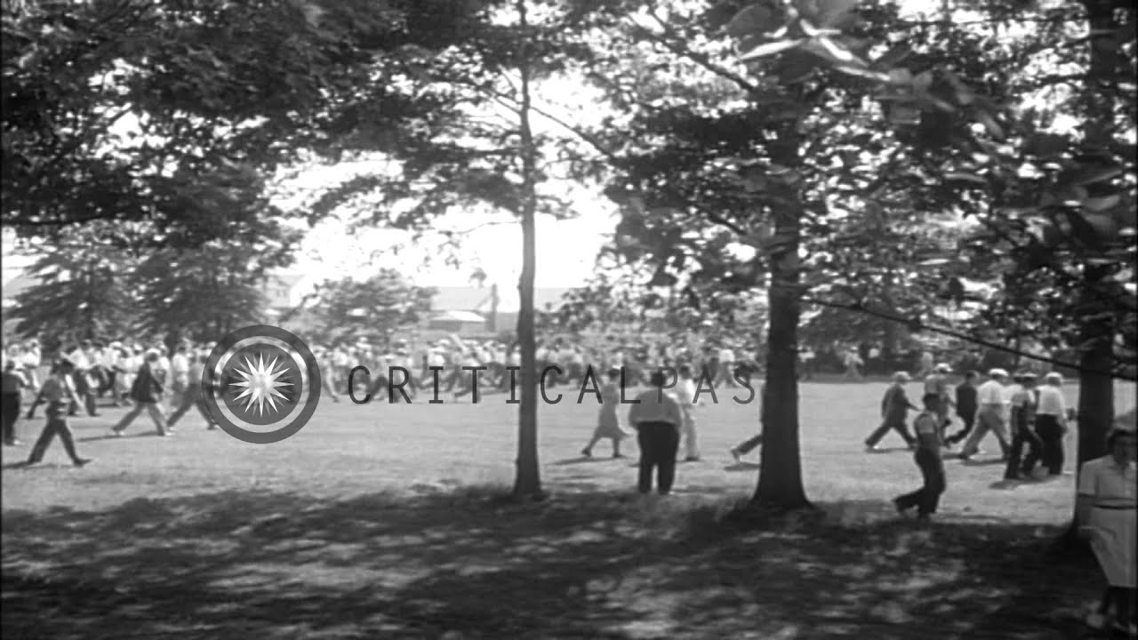 Babe Ruth and TY Cobb competes in a charity golfing match in Flushing NY. HD Stock Footage