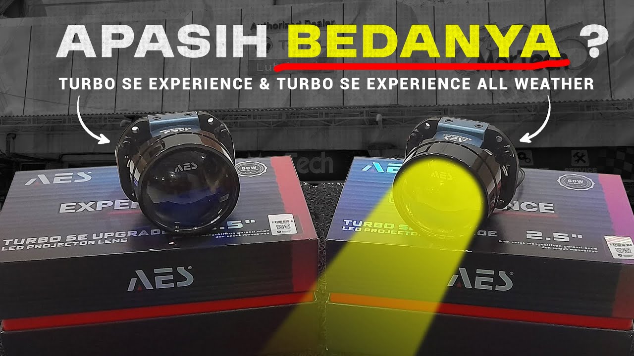 Perbandingan Lampu BILED AES TURBO SE EXPERIENCE & TURBO SE ALL WEATHER 3 WARNA | #mortechreview