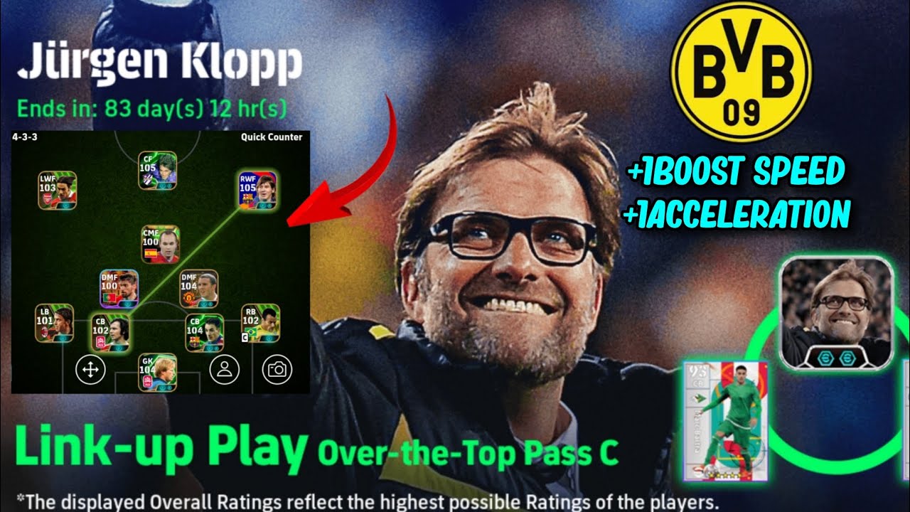 750 Coins Jurgen Klopp Double Booster Manager card Review - Best For Quick Counter
