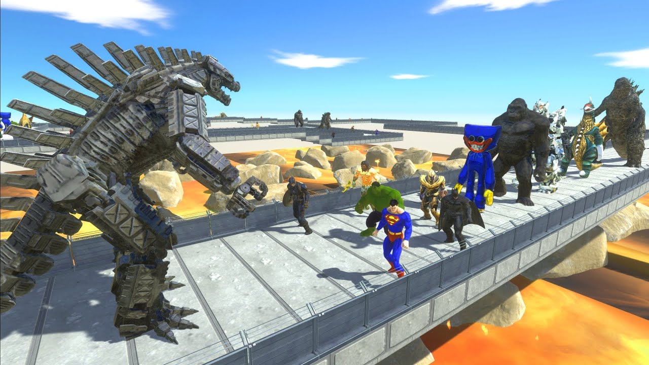 MechaGodzilla 2021 LAVA DEATH RUN - Animal Revolt Battle Simulator