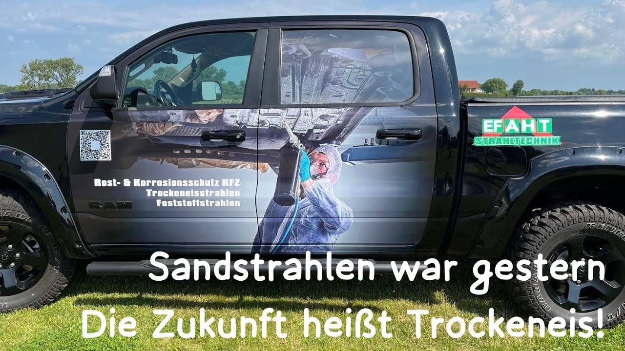 Sandstrahlen war gestern – Die Zukunft heißt Trockeneis! Probestrahlen bei der Feuerwehr