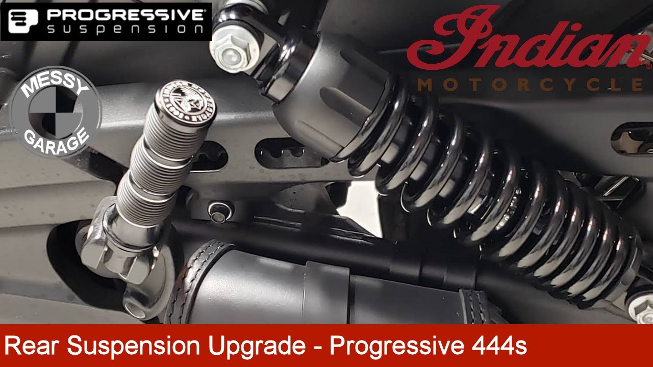 Модернизация задней подвески Indian Scout Bobber — Progressive 444