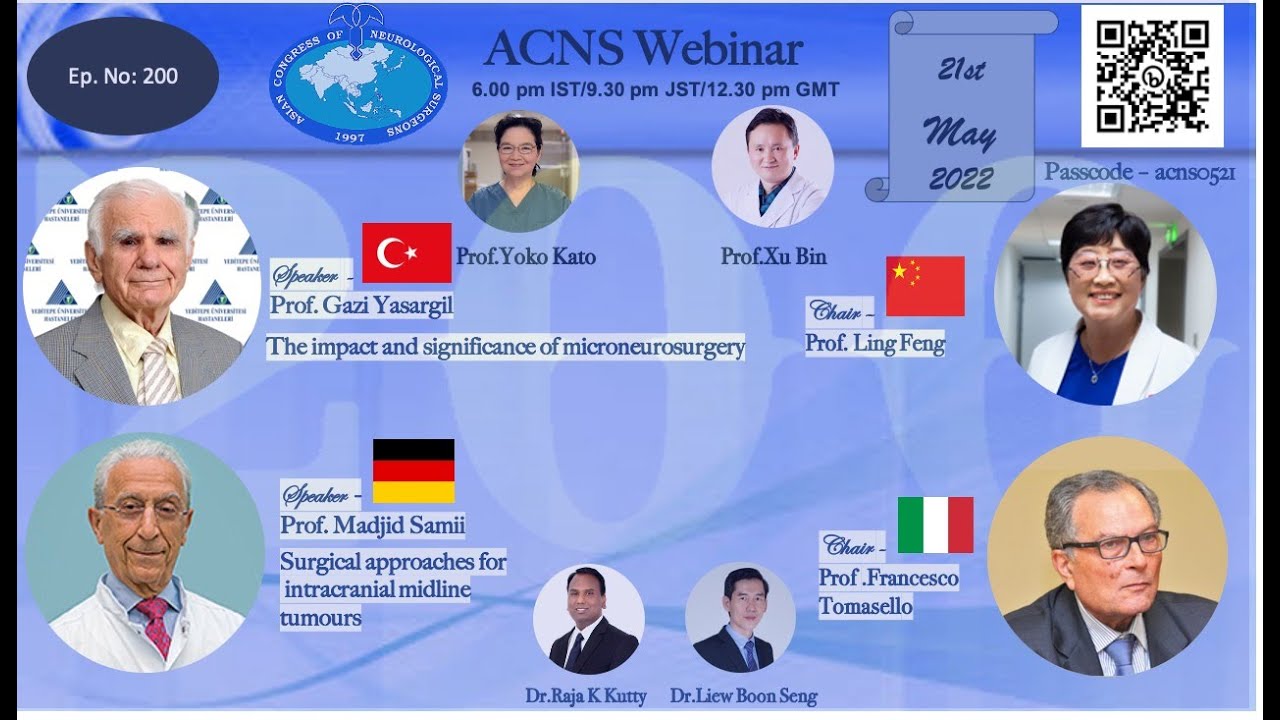 ACNS Webinar -200th Episode -Impact of Microneurosurgery & Approaches to Midline Skull Base Tumors