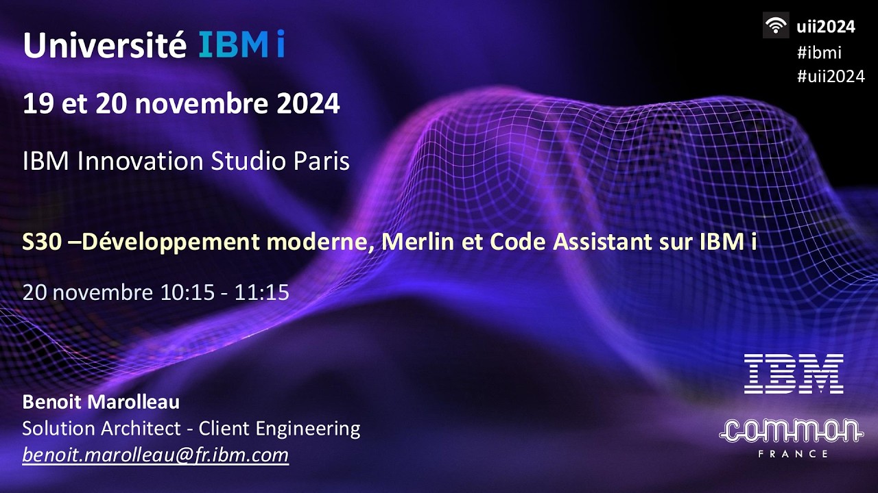 Université IBM i 2024 - S30 - Merlin, DevOps, Git et développement moderne sur IBM i