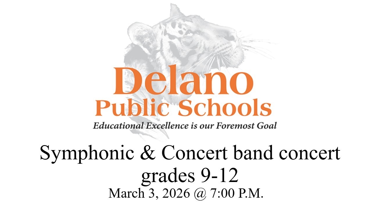 Delano high school spring band concert grades 9-12