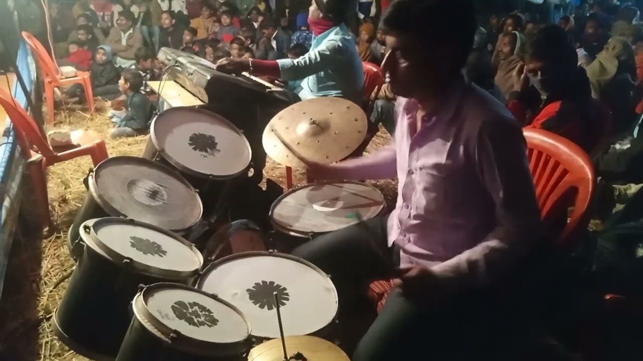 एक साथ नौ बाजा/#drumset master jabbar Ali/ Narad naach compney#nautanki