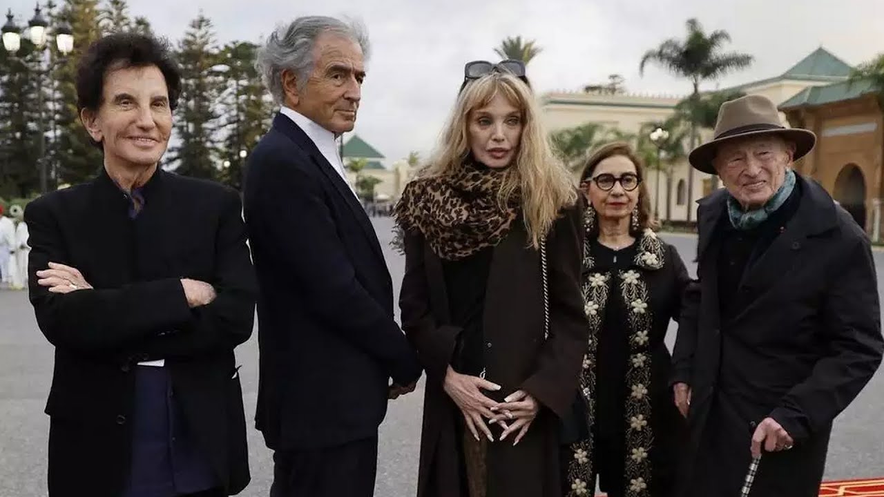 Arielle Dombasle & Bernard-Henri Lévy - Macron & Mohammed VI  à Rabat, Maroc (28 octobre 2024)