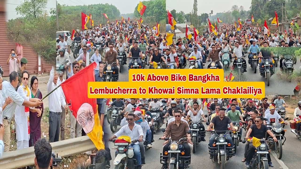 Lembucherra to Simna Khowai Road Block Wngkha || Tipra Motha Bike Rally 