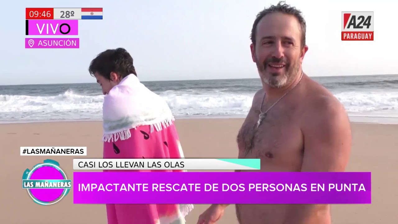 #LasMañaneras - Impactante rescate de dos personas en Punta del Este