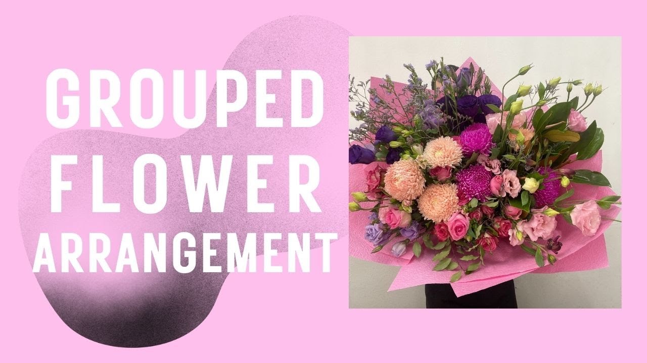 How to make a Modern Grouped flower arrangement - ARRANGE FLOWERS IN SPIRAL