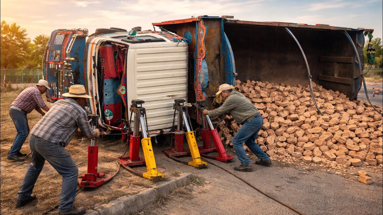 Old-School Truck Recovery Beats Modern Machines