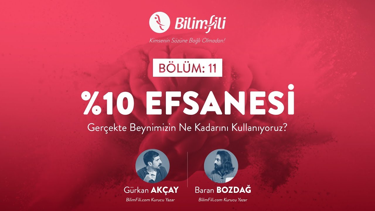 BilimFili Podcast 11: %10 Efsanesi. Ger&ccedil;ekte Beynimizin Ne Kadarını Kullanıyoruz?