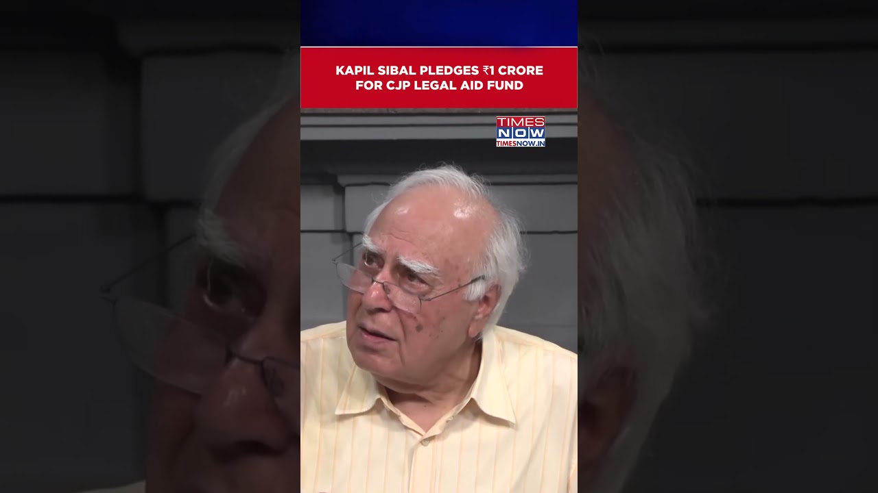 Kapil Sibal Pledges ₹1 Crore For CJP Legal Aid Fund For Protesters Facing FIRs #shorts
