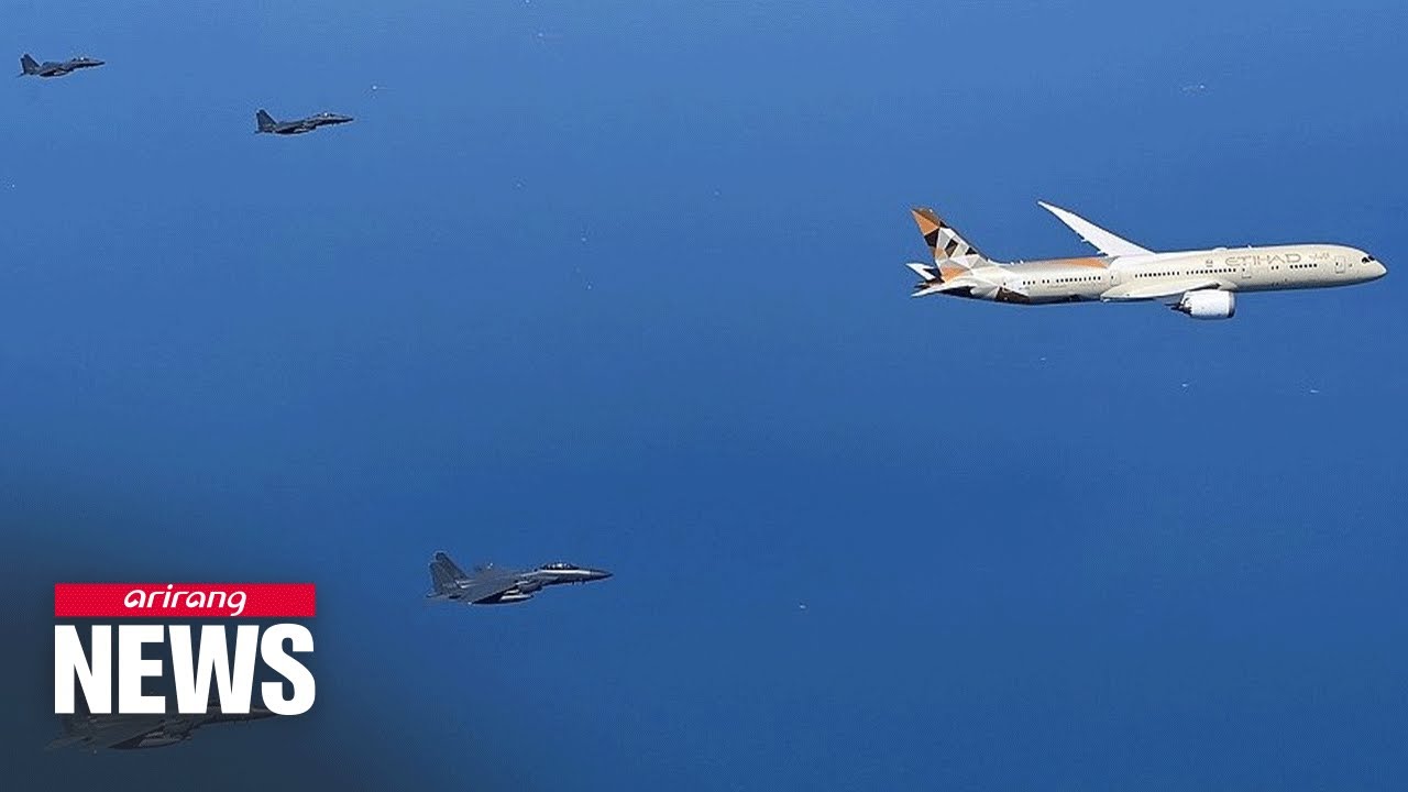 Korean Air Force jets escort plane of UAE leader coming for state visit