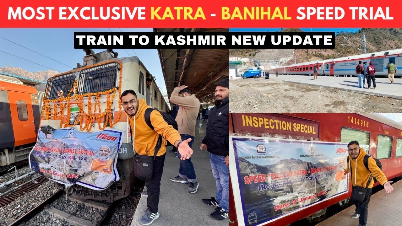 Most Exclusive Jammu to Kashmir Train Speed Trial | USBRL New Update | Delhi to Kashmir Train Soon