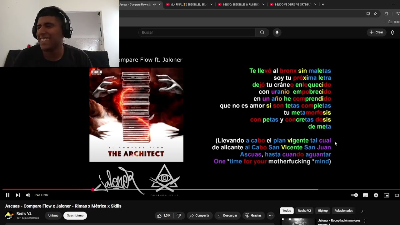 REACCIÓN Ascuas - Compare Flow x Jaloner - Rimas x Métrica x Skills