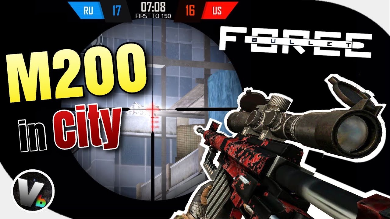 Bullet Force - 😂 1000% Accuracy Sniping in City (M200 Gameplay)