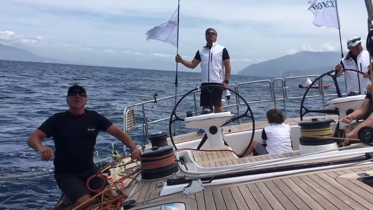 Racing Southern Wind 100 Cape Arrow racing off Capri