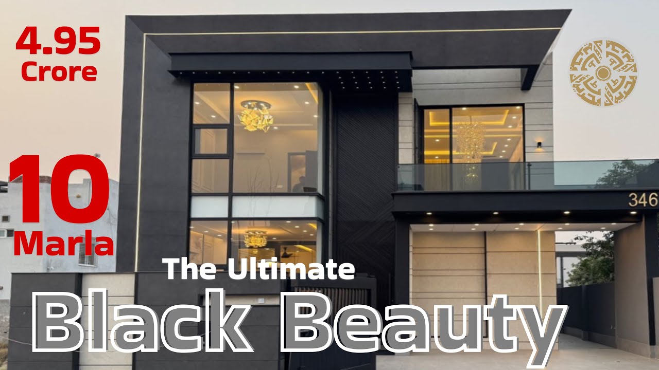 10 Marla ultra modern designer house for sale ultimate black beauty Bahria Town Lahore