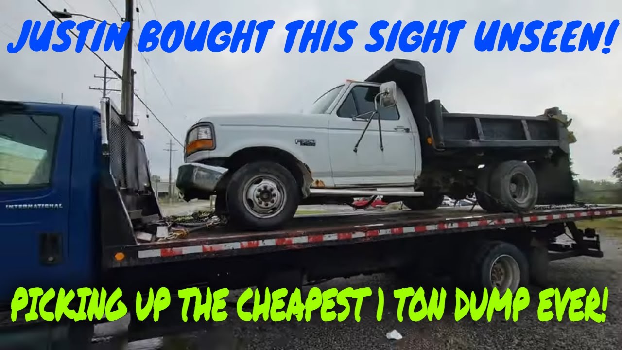 PICKING UP THE CHEAPEST F350 DUMP TRUCK!