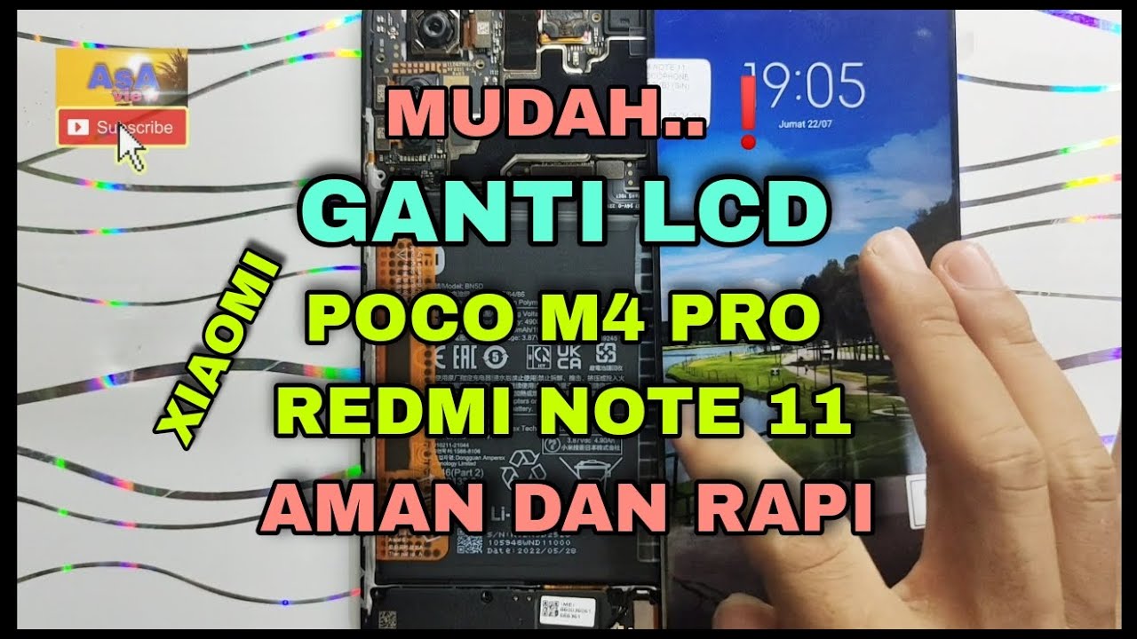 CARA GANTI LCD XIAOMI POCO M4 PRO / REDMI NOTE 11/ REDMI NOTE 11S DENGAN MUDAH AMAN DAN RAPI