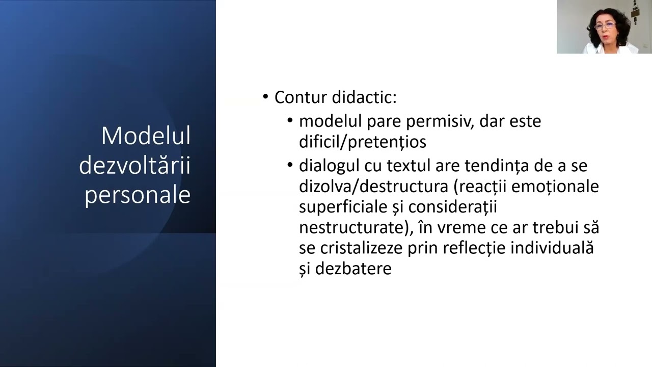 Alina Pamfil  -  Studiul literaturii și modelul curricular al dezvoltării personale